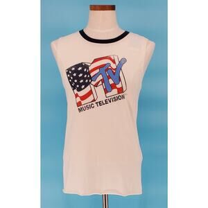 MTV Logo Muscle Tank Top Womens Size Small New